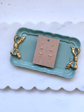 Load image into Gallery viewer, Cross 3 Piece Set Mini Earring- Sterling Silver
