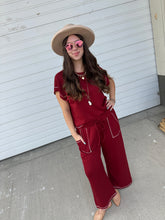 Load image into Gallery viewer, Zoe Marroon Butter Soft Styled Set- 2 items for 1 price
