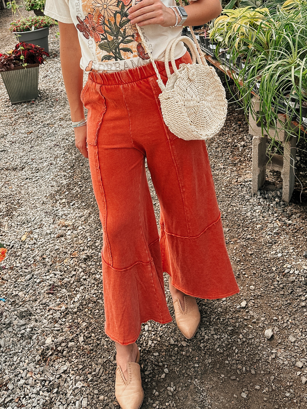 Brick Boho Mineral Pants-stretchy