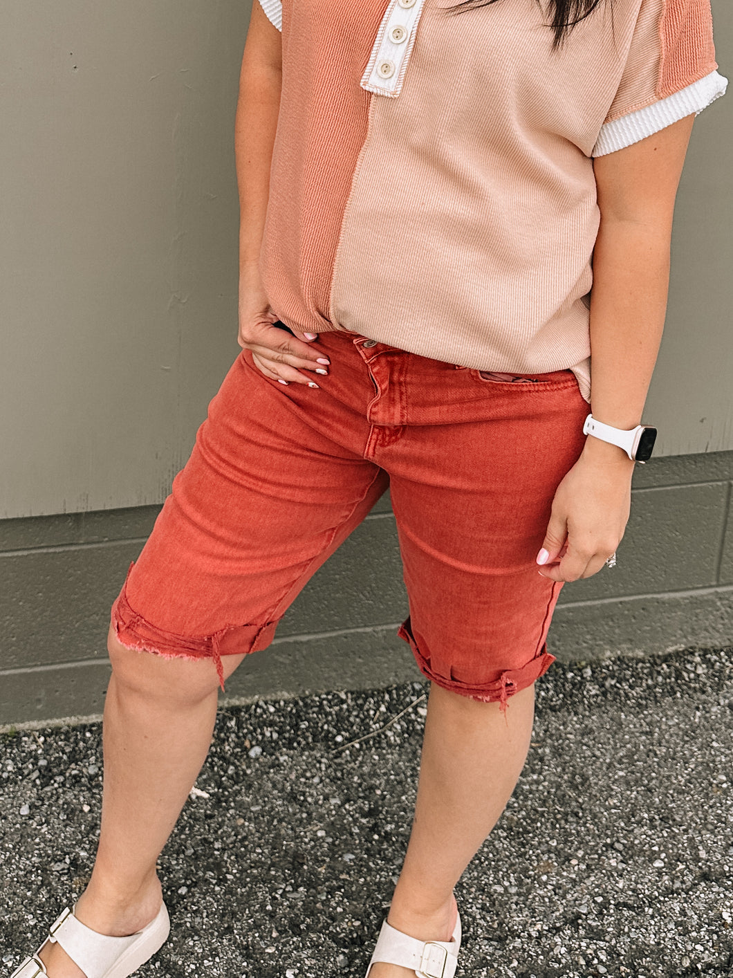 Brick Marlow Shorts-Stretchy