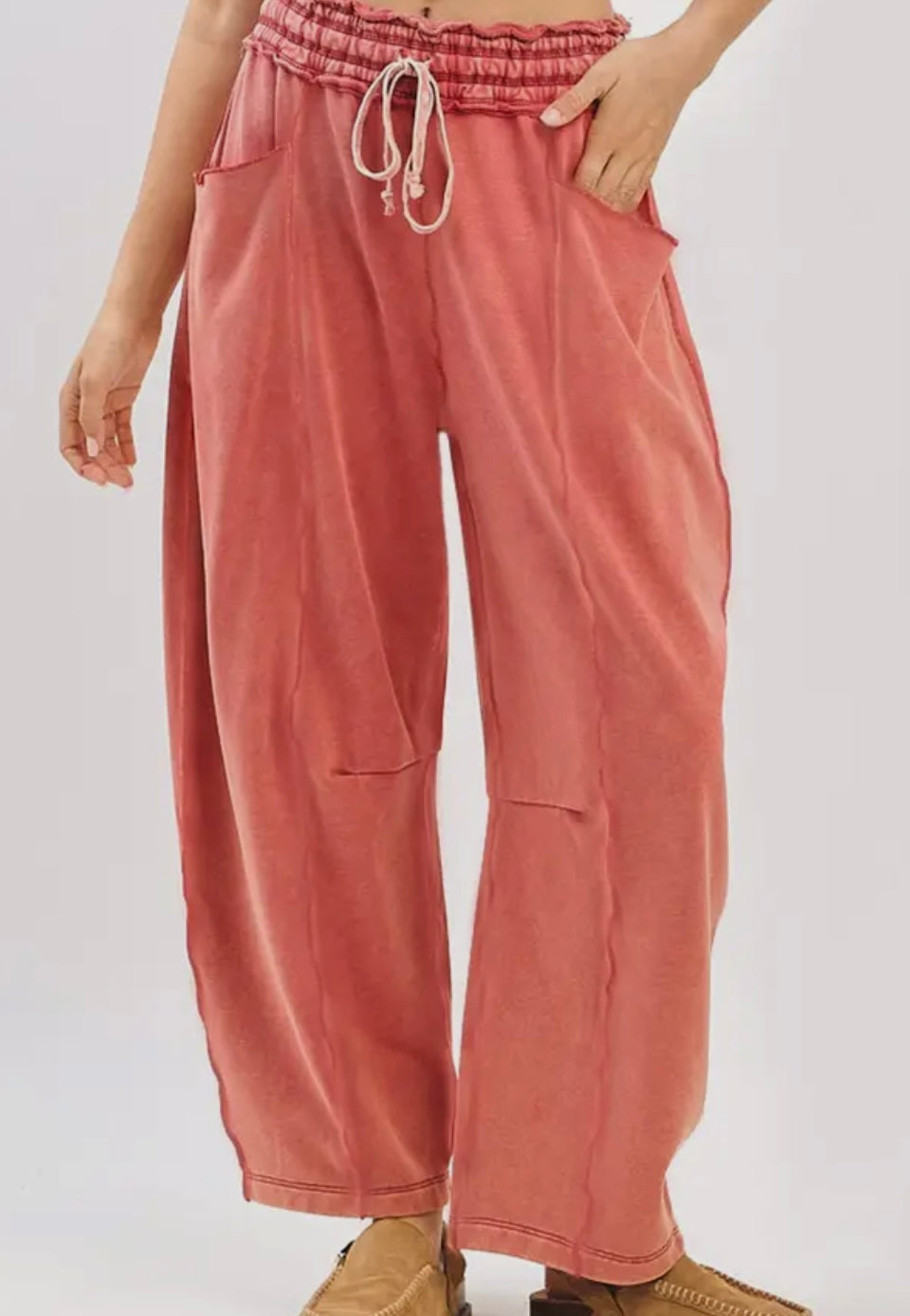Aviva Barrel Boho Rust Mineral Pants- cotton