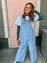 Load image into Gallery viewer, Boho Frayed Wide Leg overalls
