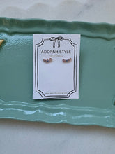 Load image into Gallery viewer, Diamond Arc Mini Earring- Sterling Silver
