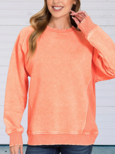 Load image into Gallery viewer, Coral Mineral Wash Sweater
