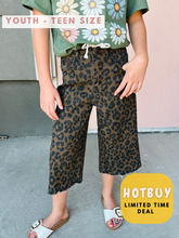 Load image into Gallery viewer, Jorts Chocolate Cheetah Denim [TEEN SIZE] - stretchy
