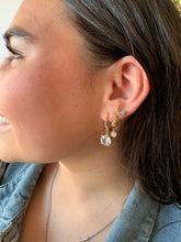 Load image into Gallery viewer, Drop Diamond Dangle Earrings- 18K Gold Plated Waterproof Sterling Silver
