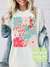 Load image into Gallery viewer, Boho Floral POP Tee Artisan Graphic Tee
