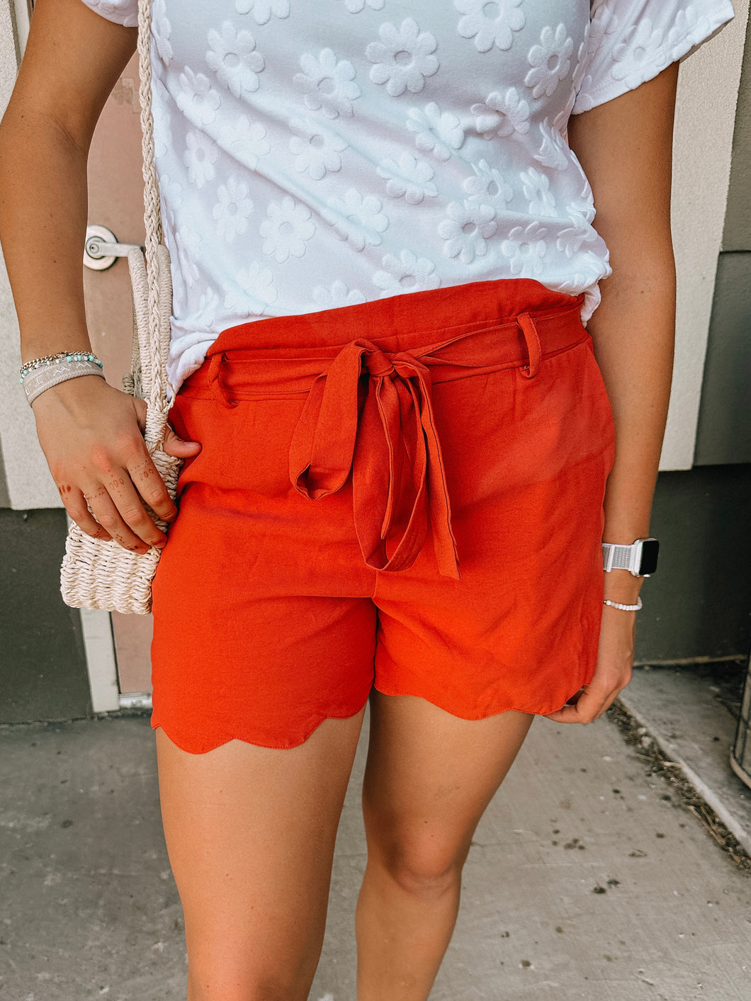 Scallop Brick apaper bag Shorts