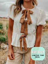 Load image into Gallery viewer, Emma Bow Tie Blouse
