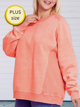 Load image into Gallery viewer, Coral Mineral Wash Sweater
