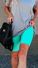 Load image into Gallery viewer, Everyday Mint Biker Shorts- Super STRETCH
