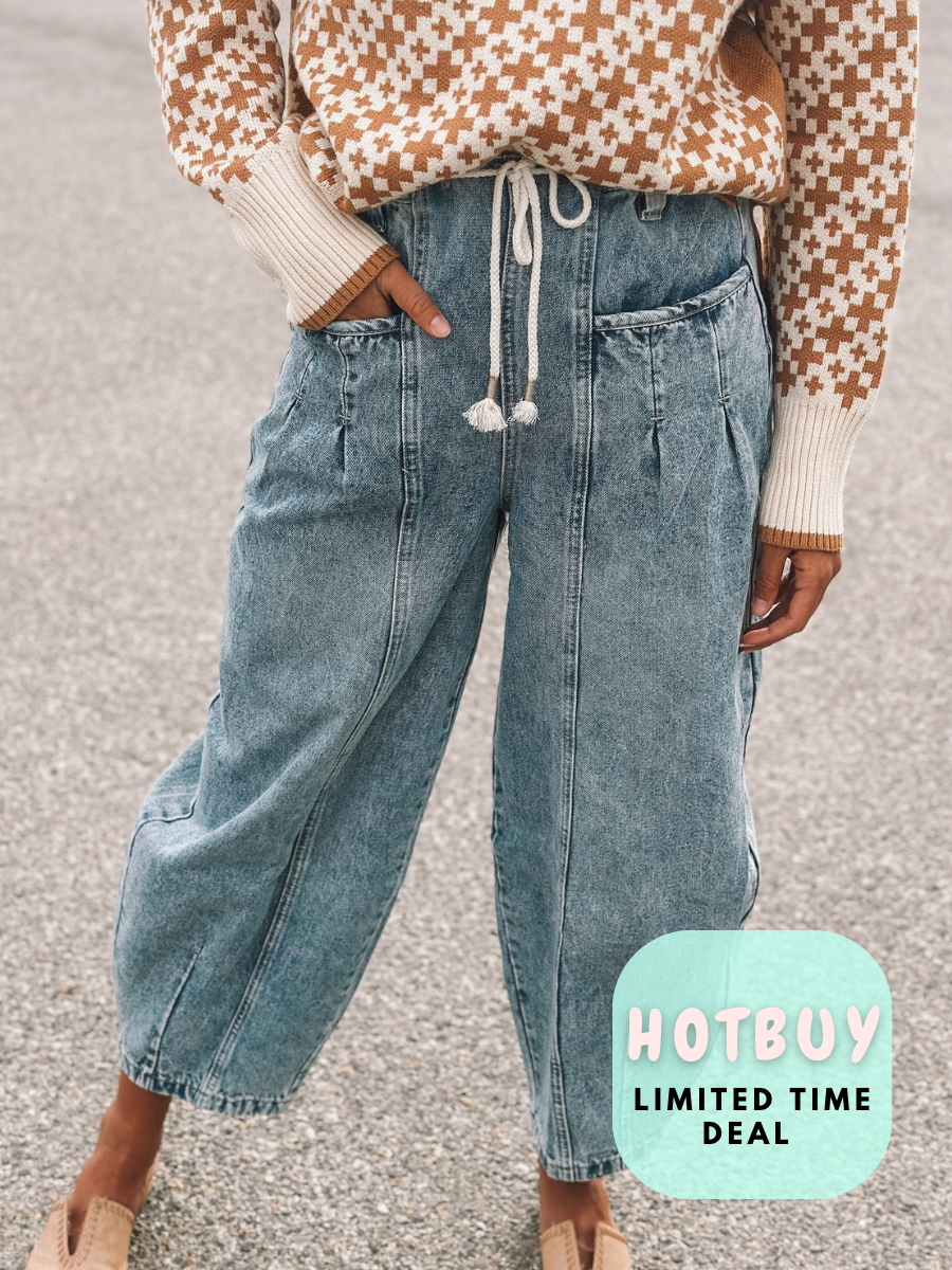 Maggie Barrel Blue Jean Denim