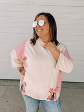 Load image into Gallery viewer, [PLUS] Sweetie STRIPED MIX PRINT Pullover
