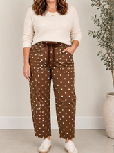 Load image into Gallery viewer, Coco Polka Dot Rope Tie Barrel Denim- loose
