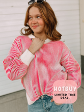 Load image into Gallery viewer, [SOLDOUT ] PINK Punch Plushy Soft Textured Sweater
