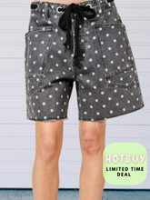 Load image into Gallery viewer, Rope Tie Polka Dot wide leg  shorts- 100% cotton
