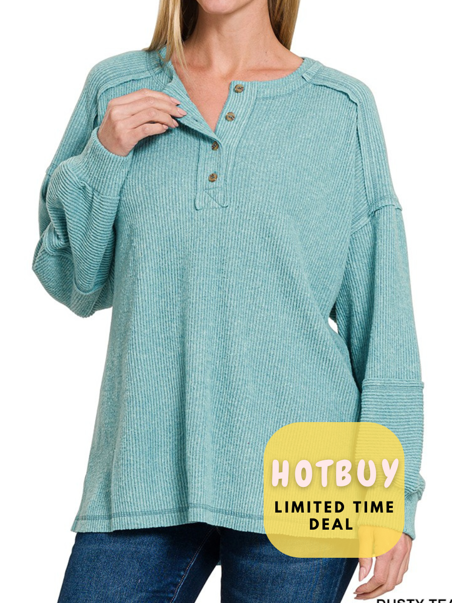 Dusty Teal Freya Fleece Pullover-stretchy