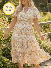 Load image into Gallery viewer, [PLUS] Holland Floral Dress - stretch elastic
