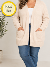Load image into Gallery viewer, PLUS | Oatmeal Latte Cardigan - Stretch
