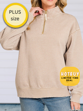 Load image into Gallery viewer, Lula Half Zip Bubble Sleeve Fleece Pullover
