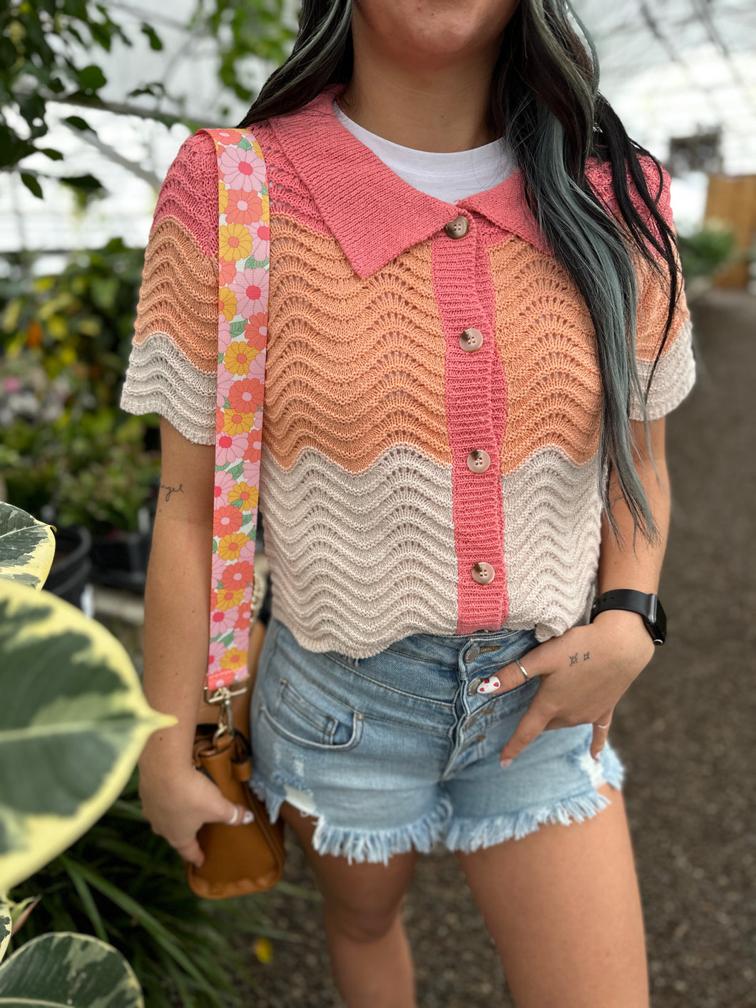 Peach Dream Crochet Cardi
