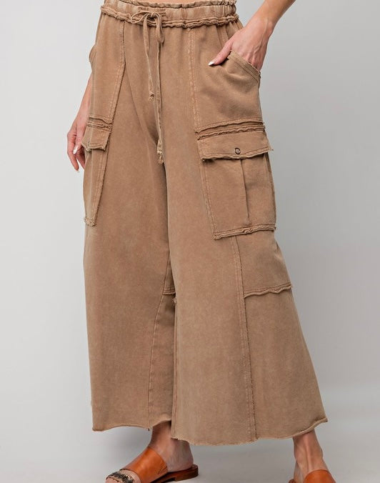 [HOTBUY] Latte Mineral Cargo Pants -stretchy