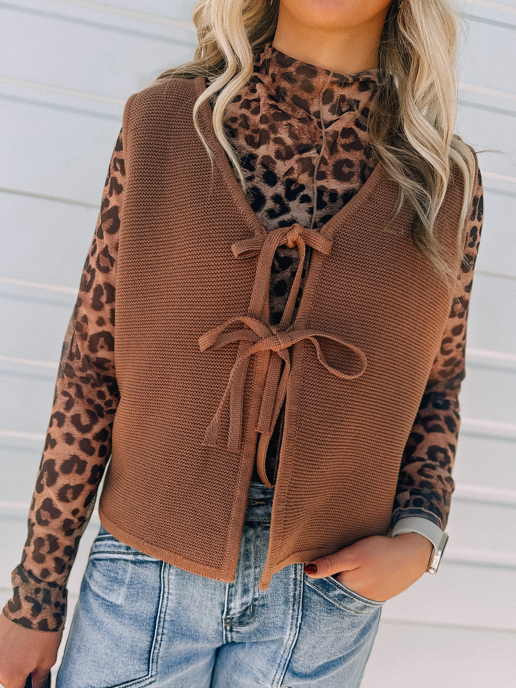 Coco Free Soul Tie Up Vest - stretch