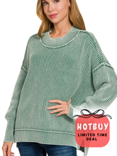 Load image into Gallery viewer, Soft Green Lola Textured Sweater
