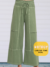Load image into Gallery viewer, Soft Olive Sassy Boho Pants

