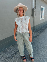 Load image into Gallery viewer, Mocha Floral Fields Vest￼ places
