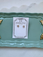 Load image into Gallery viewer, Star Pearl Circle Mini Earring- Sterling Silver
