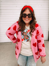 Load image into Gallery viewer, Queen of Hearts LONG Plush Cardigan
