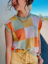 Load image into Gallery viewer, Sage CHECK Sweater top
