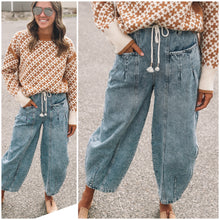 Load image into Gallery viewer, Maggie Barrel Blue Jean Denim
