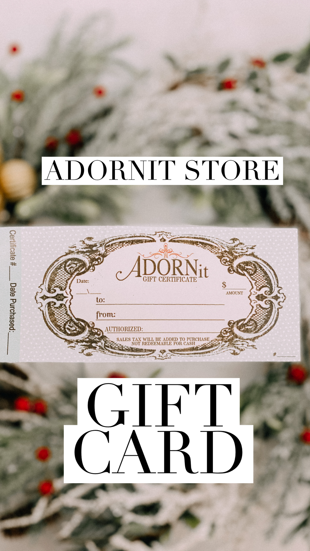 GIFT CARD to ADORNit