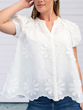 Load image into Gallery viewer, White Daisy Textured Whimsy Top
