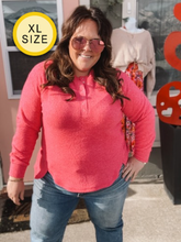 Load image into Gallery viewer, [XL] Henley Ash Pink Fleecy Pullover-Stretchy
