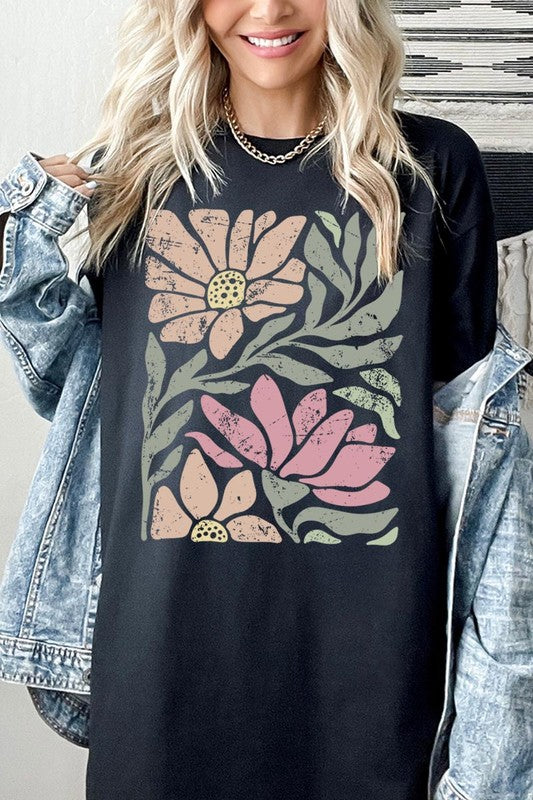 Wildflower Era artisan Graphic Tee - black