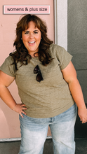 Load image into Gallery viewer, [PLUS SIZE] Quilted Olive Top
