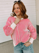 Load image into Gallery viewer, [SOLDOUT ] PINK Punch Plushy Soft Textured Sweater
