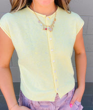 Load image into Gallery viewer, Sunshine Button Down Sweater Vest - stretchy
