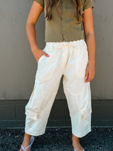 Load image into Gallery viewer, Emmie Cream Boho Pocket Barrel Pants-stretchy
