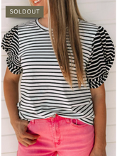 Load image into Gallery viewer, Twist Stripe Top Midnight
