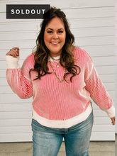 Load image into Gallery viewer, [XL] PINK Punch Plushy Soft Textured Sweater- Stretchy
