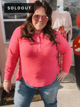 Load image into Gallery viewer, [XL] Henley Ash Pink Fleecy Pullover-Stretchy
