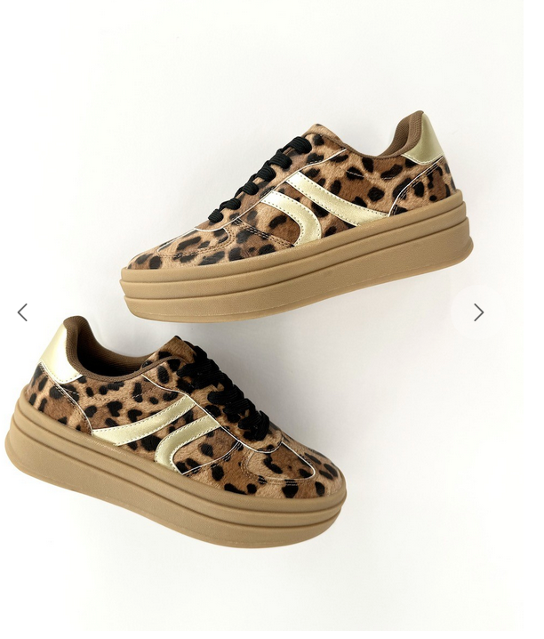 Leopard Gazelle Dupe Sneaker Platform (Copy)