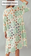 Load image into Gallery viewer, [ SOLDOUT ] Mint Daisy FREE Vibes Crochet Kimono
