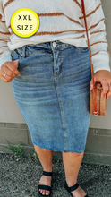 Load image into Gallery viewer, XXL Trendy Denim Skirt- Stretch
