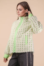 Load image into Gallery viewer, Neon Lights Oversized Checker Fleece Sherpa JACKET
