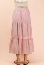 Load image into Gallery viewer, Sweet Pink Tiered Smocked Skirt- Stretch Waist
